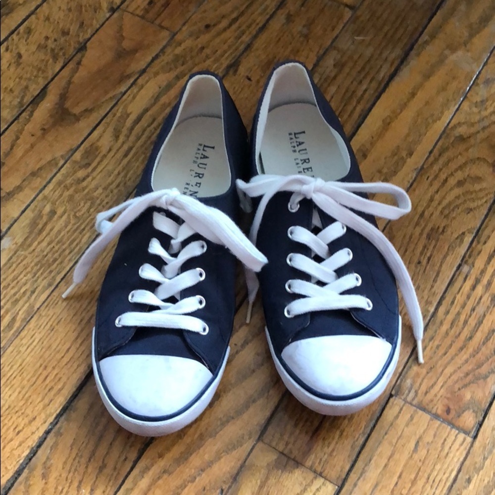 Ralph Lauren Navy and White Day Sneakers